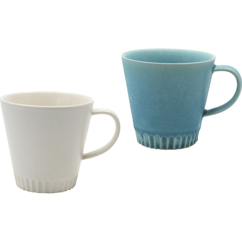 作山窯 美濃焼 作山窯ストライプ ペアマグ