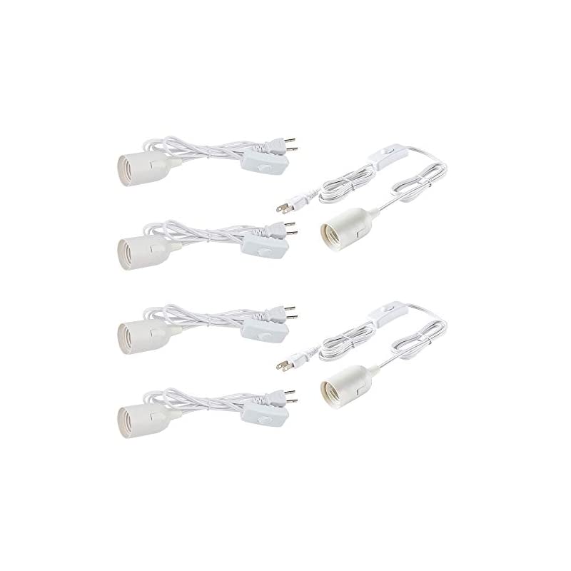 格安人気 6個セット 電球ソケット E26 コード付き ソケット コンセント スイッチ付 1 8m ホワイ キッチンライト Www Crispie Co Uk