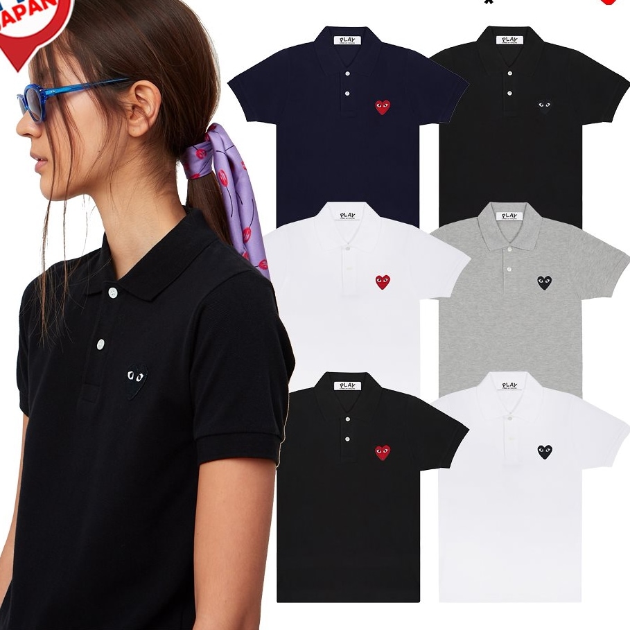Comme des GARCONS ポロシャツ 半袖 Tシャツ PLAY 男女共用