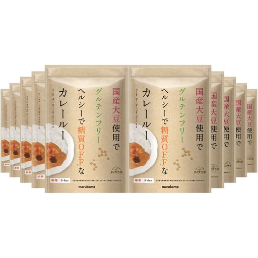 マルコメ ダイズラボ 大豆粉のカレールー グルテンフリー 【中辛】 120G×10個