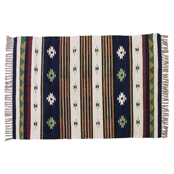 キリムラグマット/絨毯 [130cmx90cm] 長方形 ビスコース コットン TTR-105B