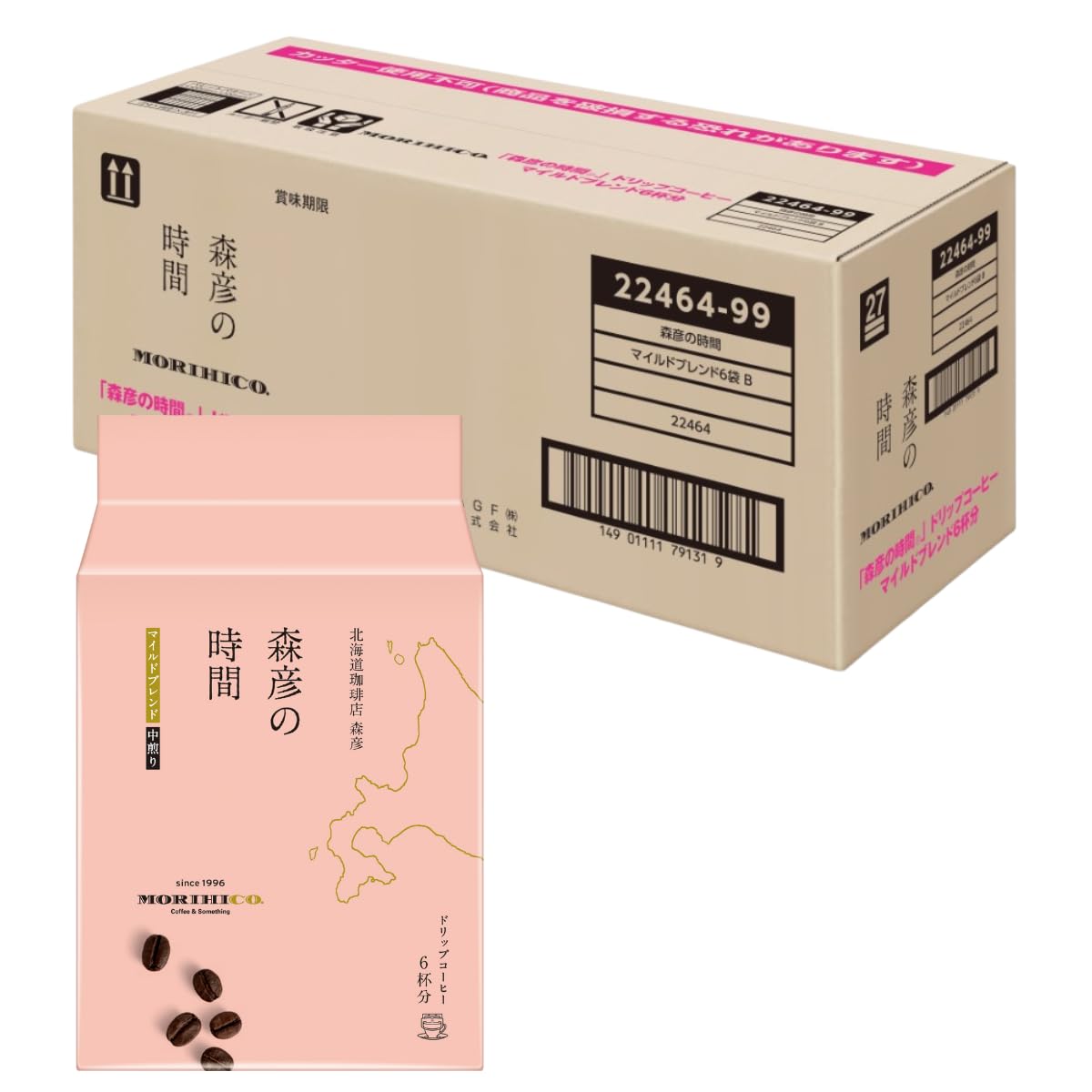 AGF 森彦の時間 ドリップコーヒー マイルドブレンド 6袋×6箱 【 ドリップパック 】
