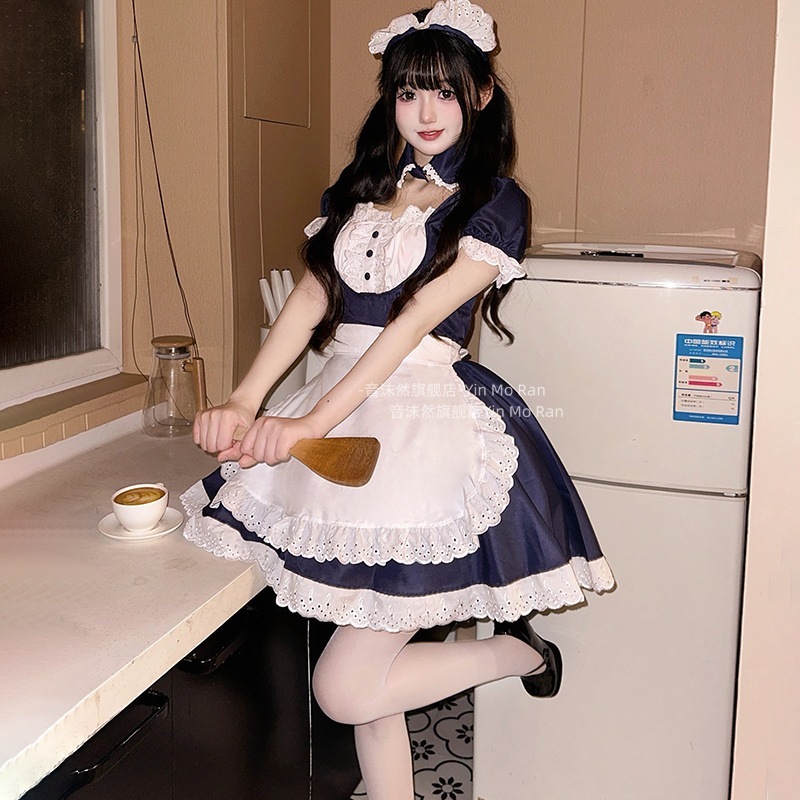 正規品ソフト萌えメイド服lolitaワンピースカフェ せいふくコスプレ女装アニメcos服