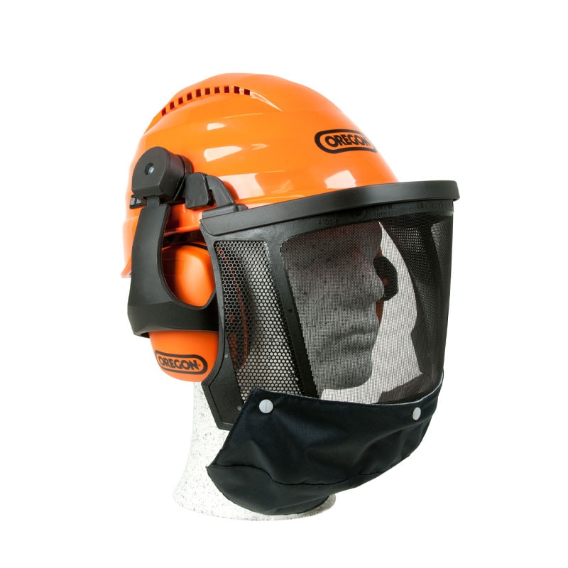 オレゴン高性能ヘルメット 涼しい 20箇所の通気口 562413 頭部 顔面 防護 防護材 安全 保護 イヤーマフ あご紐 付き 林災防 バイザー 騒音対策 ツール 林業 農業 野外