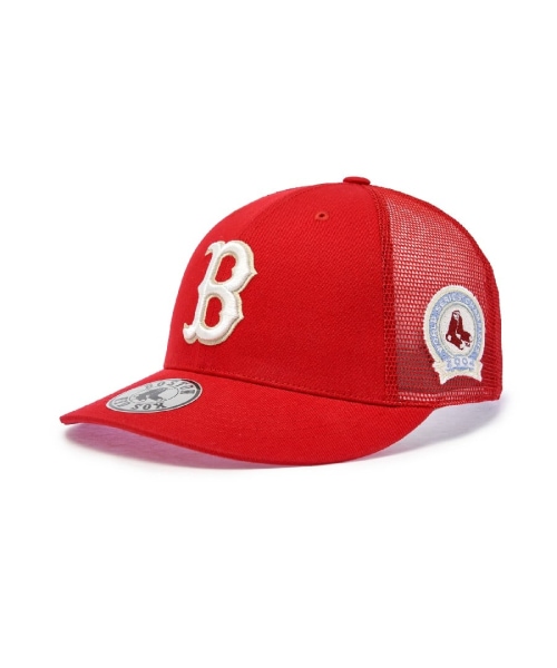 【MLB】 SIGNATURE PATCH MESH CAP BOS L.RED キャップ 正規品