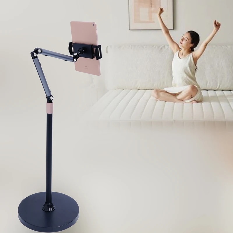 アルミ合金格納式タブレットブラケットスマートフォンホルダーフロアスタンドデスクトップライブブロードキャストiPadサポート 8,059円