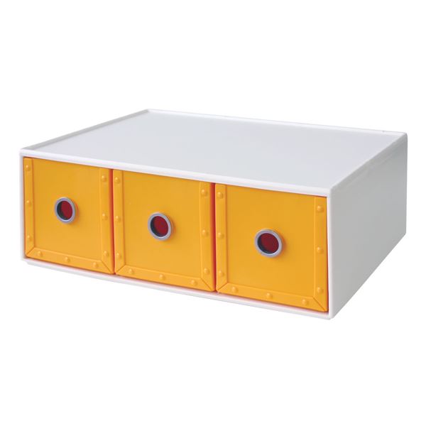 [2個セット] 八幡化成 way-be ファイルストアーズ ヴィヴァン fs-780 オレンジ