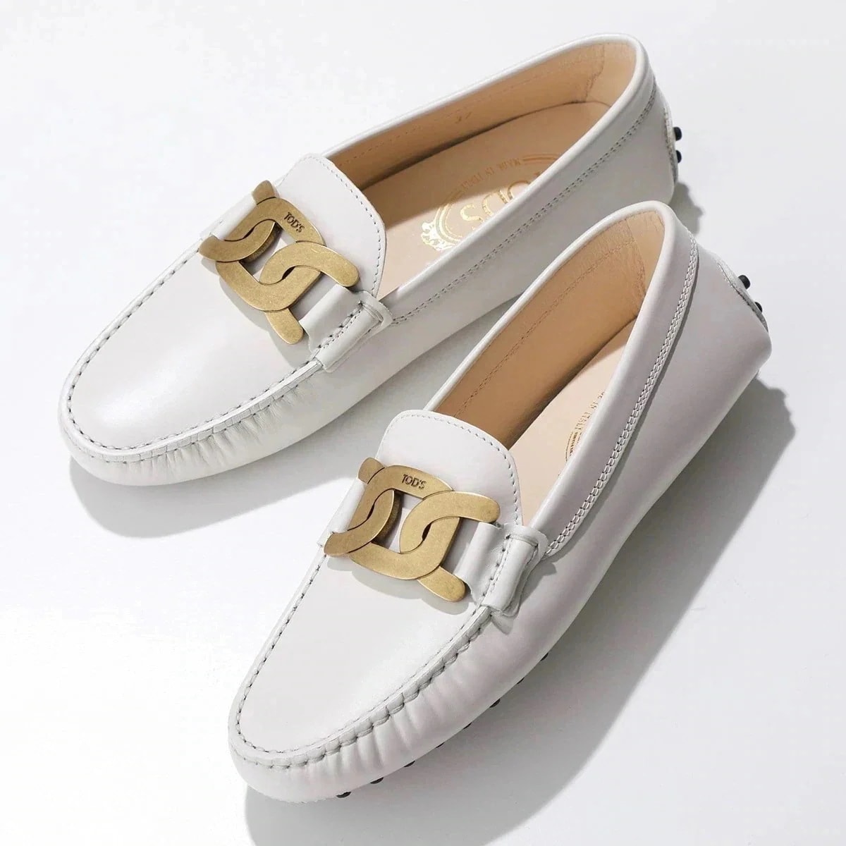 TODS トッズ ローファー ケイト ゴンミーニ XXW00G0DE50QGW レディース ゴンミーニ レザー ロゴ チェーン ドライビング シューズ 靴 99 【ts】