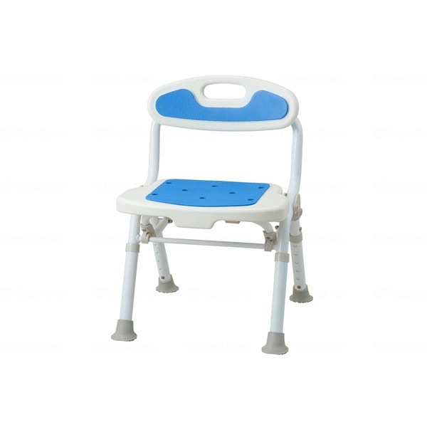 福浴 折たたみコンパクトシャワーチェア ブルー FKW-02-B メーカー直送