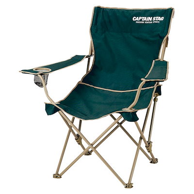 他サイト： キャプテンスタッグ　アウトドア用品 CS リクライニングラウンジチェア グリーン　M3885の商品画像