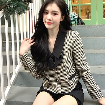 アウター ジャケット ショート ショート丈 長袖 Vネック リボン かわいい 大人可愛い おしゃれ