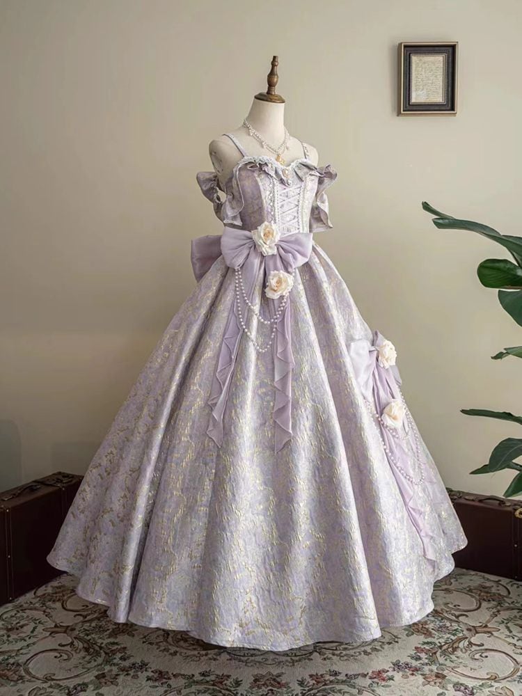 ロリータ ロング Jsk 誕生日パーティー 大人ドレス 入学式 披露宴 オケージョンドレス 婚約 ウェディングドレス