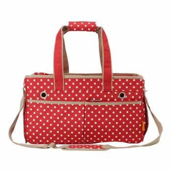 優美社　PE51-00　Pet Field （ペットフィールド） ドット柄ペットキャリーバッグ レッド