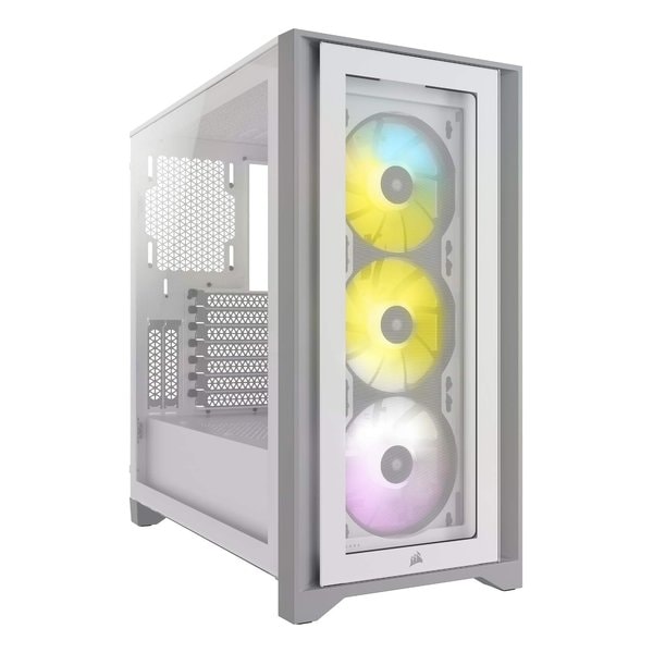 コルセア iCUE 4000X RGB Tempered Glass ミドルタワー PCケース ホワイト CC-9011205-WW