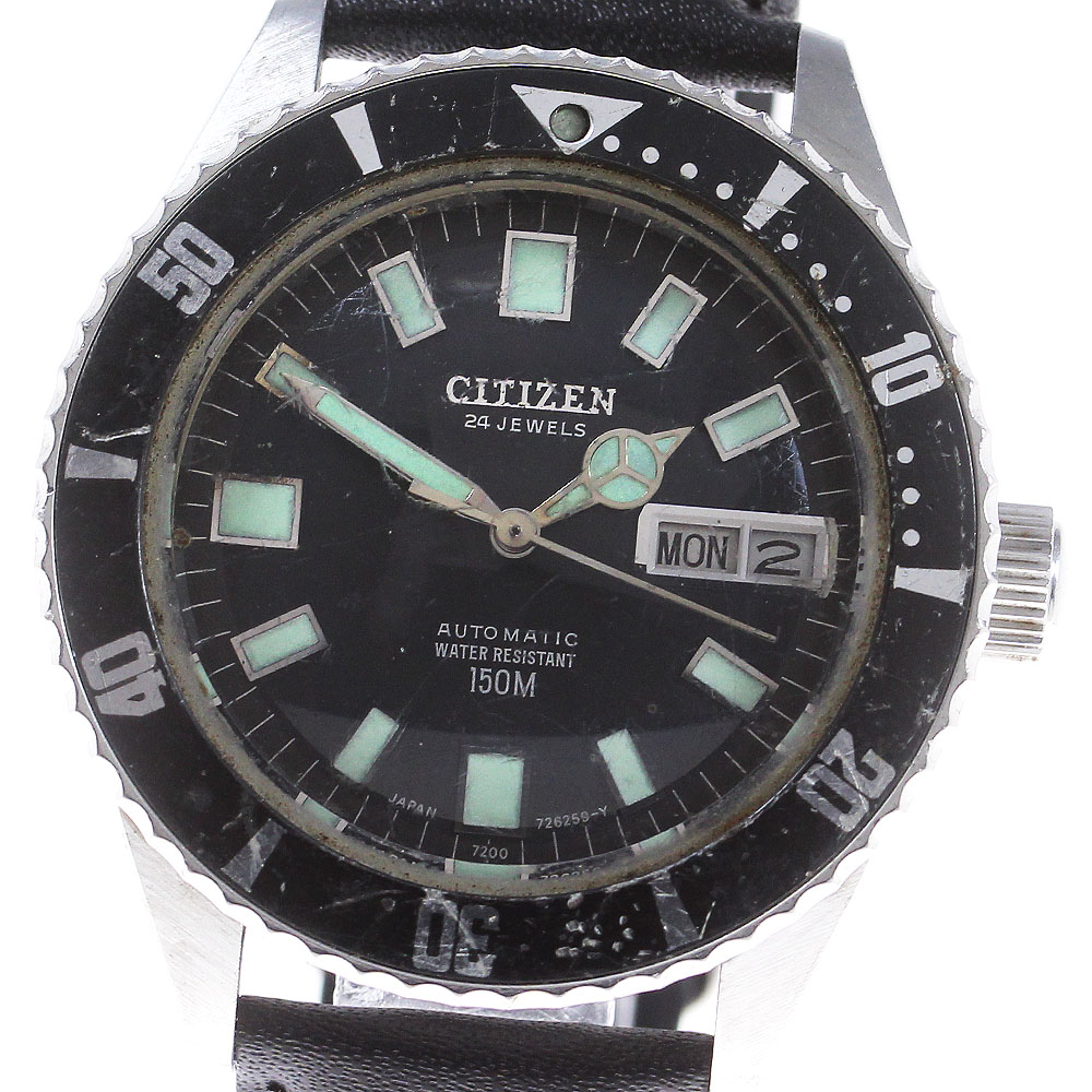 シチズン CITIZEN 4-722710Y レオパール ダイバー デイデイト cal.7210 自動巻き メンズ _825542【中古】