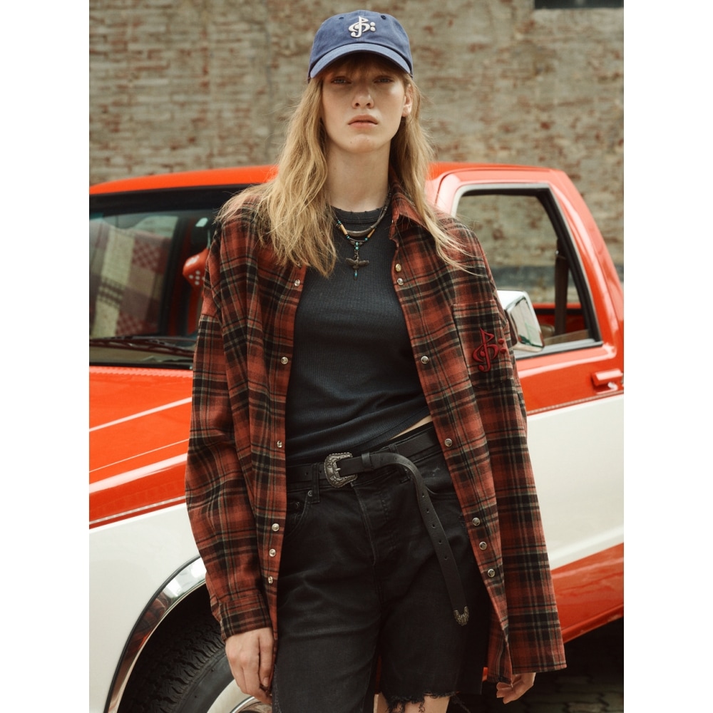 2113 スタジオオータムトリップシャツダークレッド