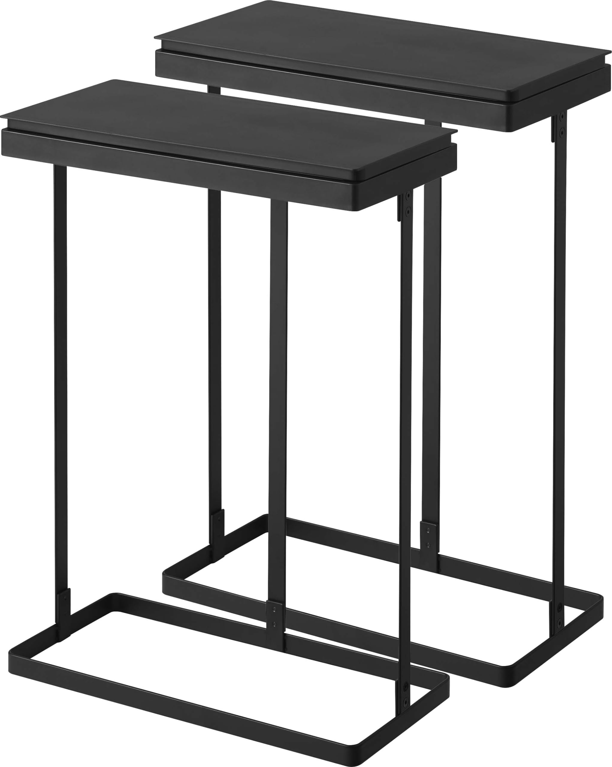 山崎実業(Yamazaki) スリム 蓋付き 分別 ゴミ袋ホルダー 45L 横開き 2個組 ブラック W39×D19×H55cm(1つあたり) タワー tower ゴミ箱 取り換え簡単 1728