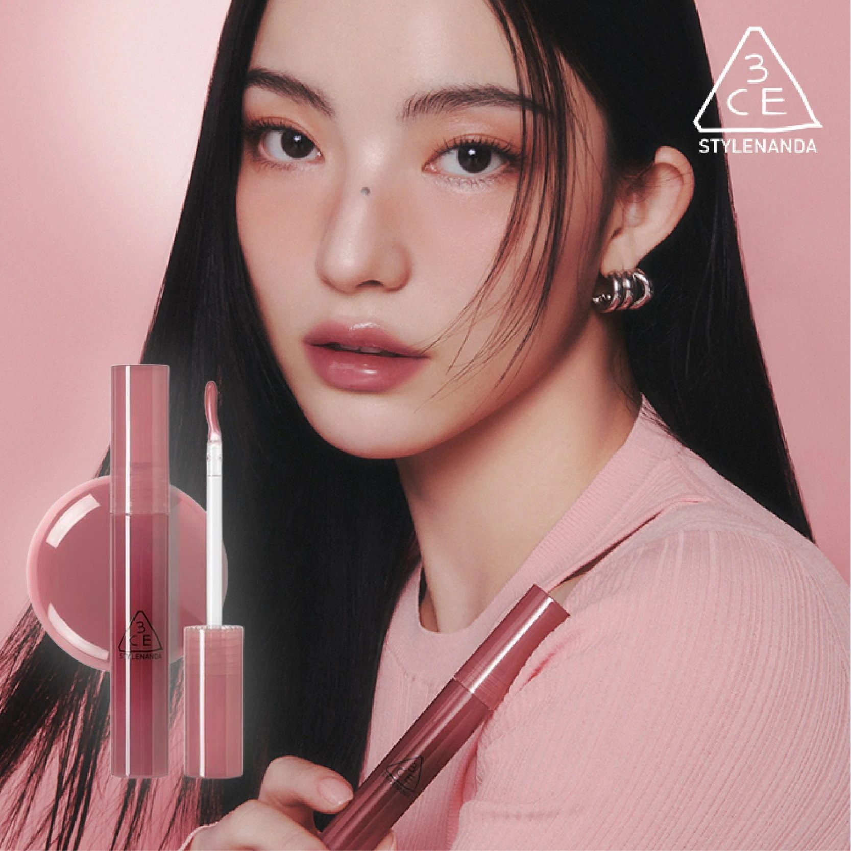 3CE リップグロス 3本 nunew カード付き zeenunew 【公式ショッピング