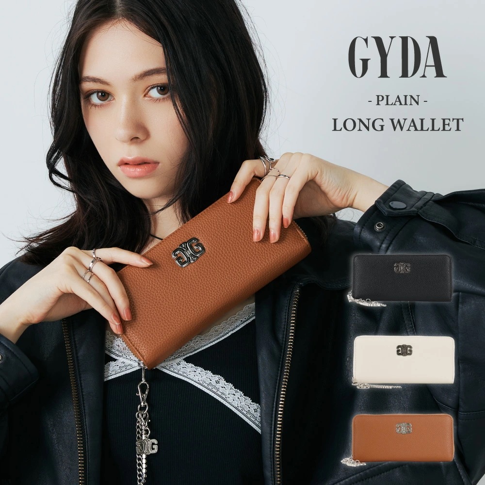 PLAIN ラウンド 長財布 レディース ブランド GY-W341 ロングウォレット シンプル おしゃれ シボ加工