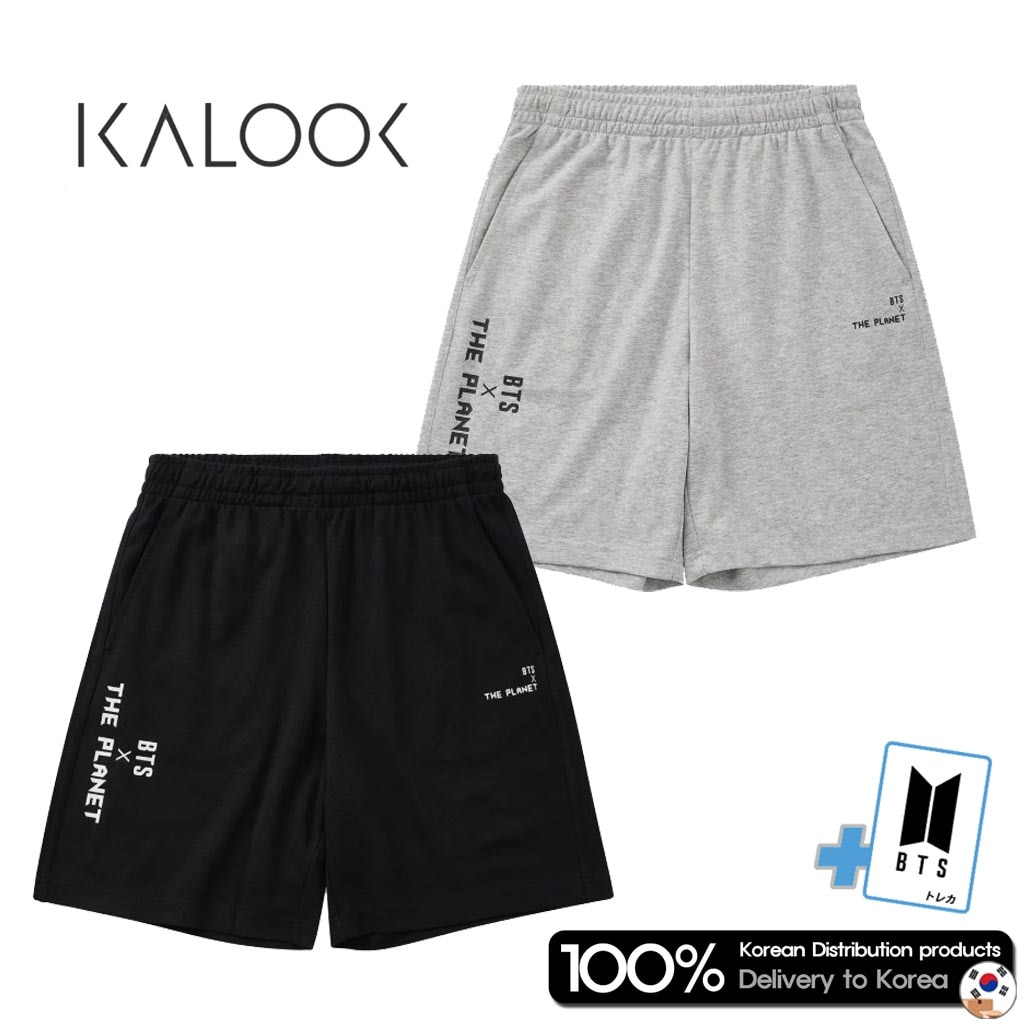 【公式】[IKALOOK] BTSザプラネット バンディングショーツ（2色：グレー,ブラック）BTS X THE PLANET Elastic Shorts 2 Color