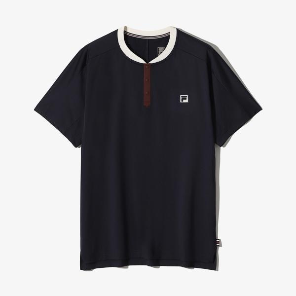 [FILA] [分離ユニ]ポリスパン ヘンリーネック ハーフジップ 半袖Tシャツ (FS253RS11U002_452)