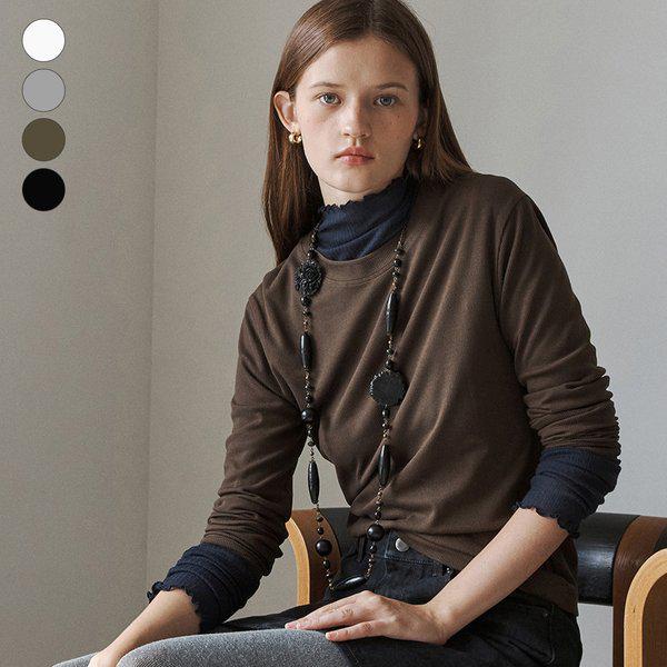 女性_二重ラウンドネック長袖Tシャツ (OP3K5425)_s