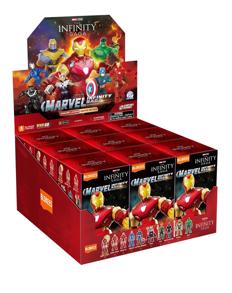 【正品】BLOKEES プラモデル フィギュア Blokees MARVEL INFINITY SAGA （マーベル インフィニティ・サーガ） 第1弾 プラモデル81110 9個セット