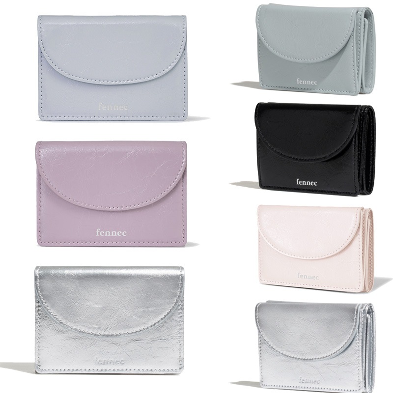 CRINKLE HALFMOON MINI WALLET - 10Types / 光沢感が際立つクリンクル加工の牛革を使用
