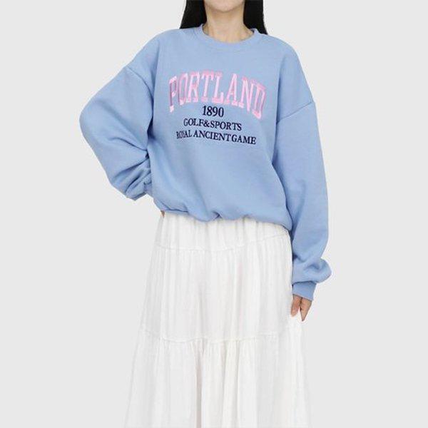 レディース長袖TシャツルーズフィットレタリングラウンドスウェットシャツLID002