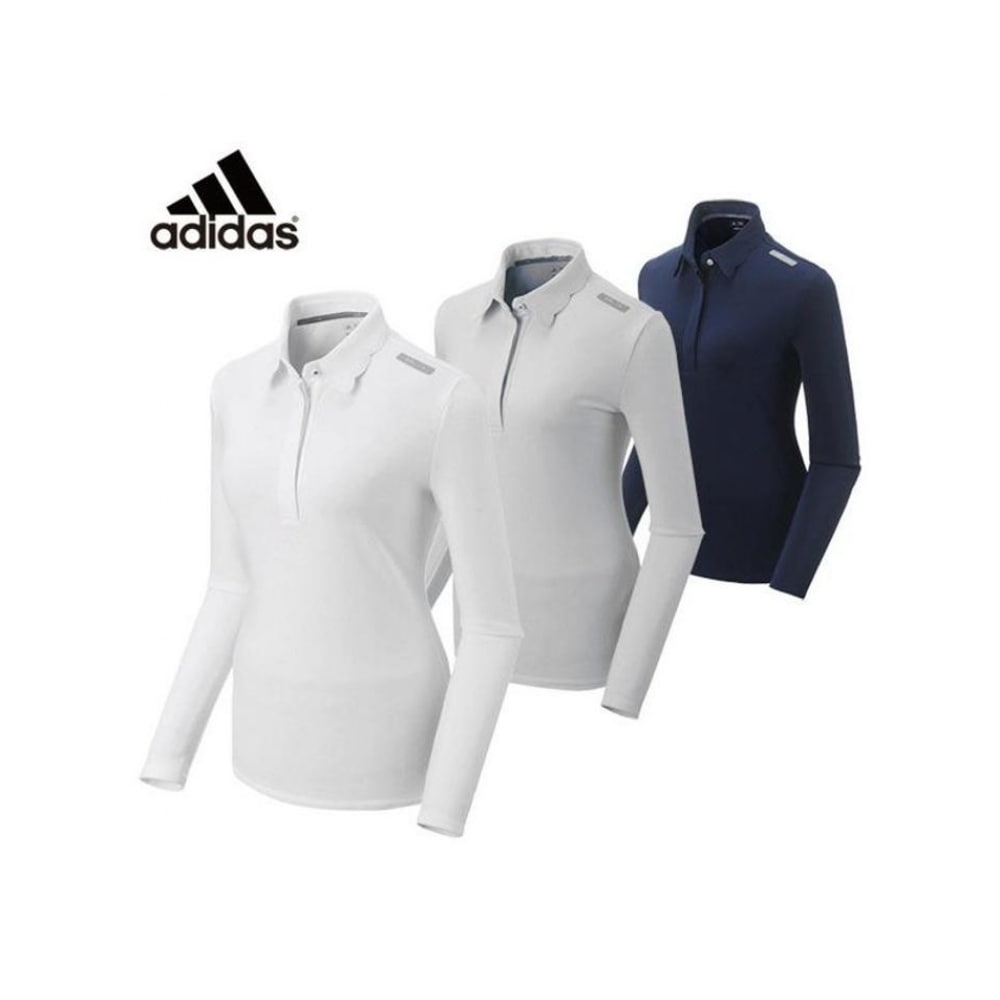 アディダスゴルフ純正アディダス RTW1001F7 Climahit 女性用ロングスリーブ T シャツ