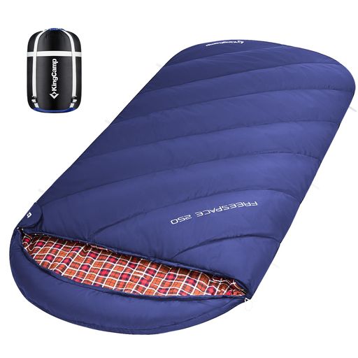 KINGCAMP 寝袋 シュラフ フランネル生地 冬用 オールシーズン 封筒型 大きいサイズ 幅100CM 2.1KG コンパクト防水 洗える SLEEPING BAG 災害 防災 アウトドア 登山