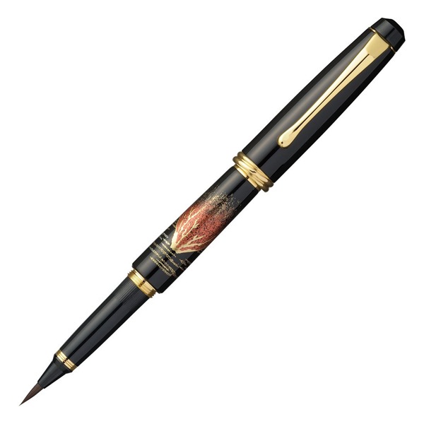 呉竹 Kuretake くれ竹万年毛筆 夢銀河 蒔絵物語 赤富士