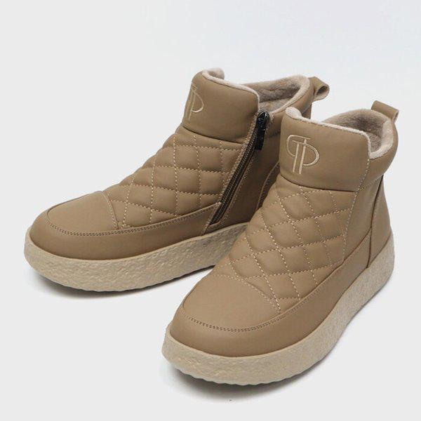 / 女性用ウィンターブーツファー裏地付きショートブーツ