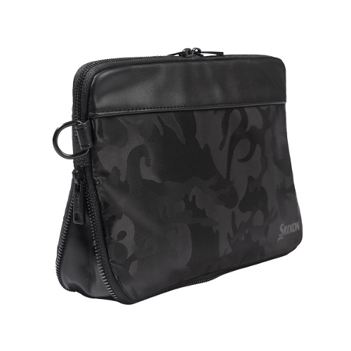 ダンロップスリクソンエキスパンドブルゴルフポーチ - ブラックポーチクラッチ収納クリーンアップ収納バッグ