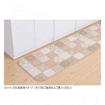 拭けるマットシリーズ アンティグロ キッチンマット 60×270cm ベージュ