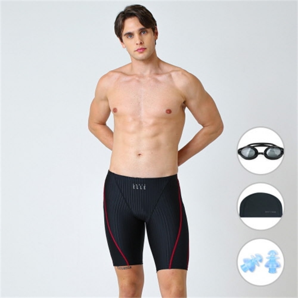 (ベーシックエル) メンズ室内水着 5パートスクエア水着 BEZ-T403K