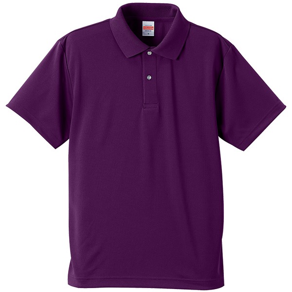 (3枚セット) さらさら ドライ ポロシャツ Lサイズ バーガンディー×パープル×ネイビー 半袖 UVカット 吸汗速乾 4.1オンス