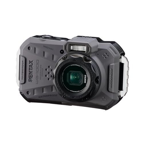 ペンタックス PENTAX WG-1000 グレー 本格防水デジタルカメラ 15m防水 (連続1時間) 2m耐衝撃 防塵仕様 2153