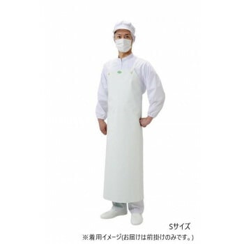 弘進ゴム　エプロン　ロン炊事用　胸付前掛　白　S　G0480AC