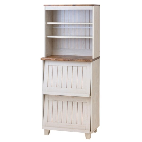 ハイキャビネット フラップ扉 本棚 カントリー調 幅60cm