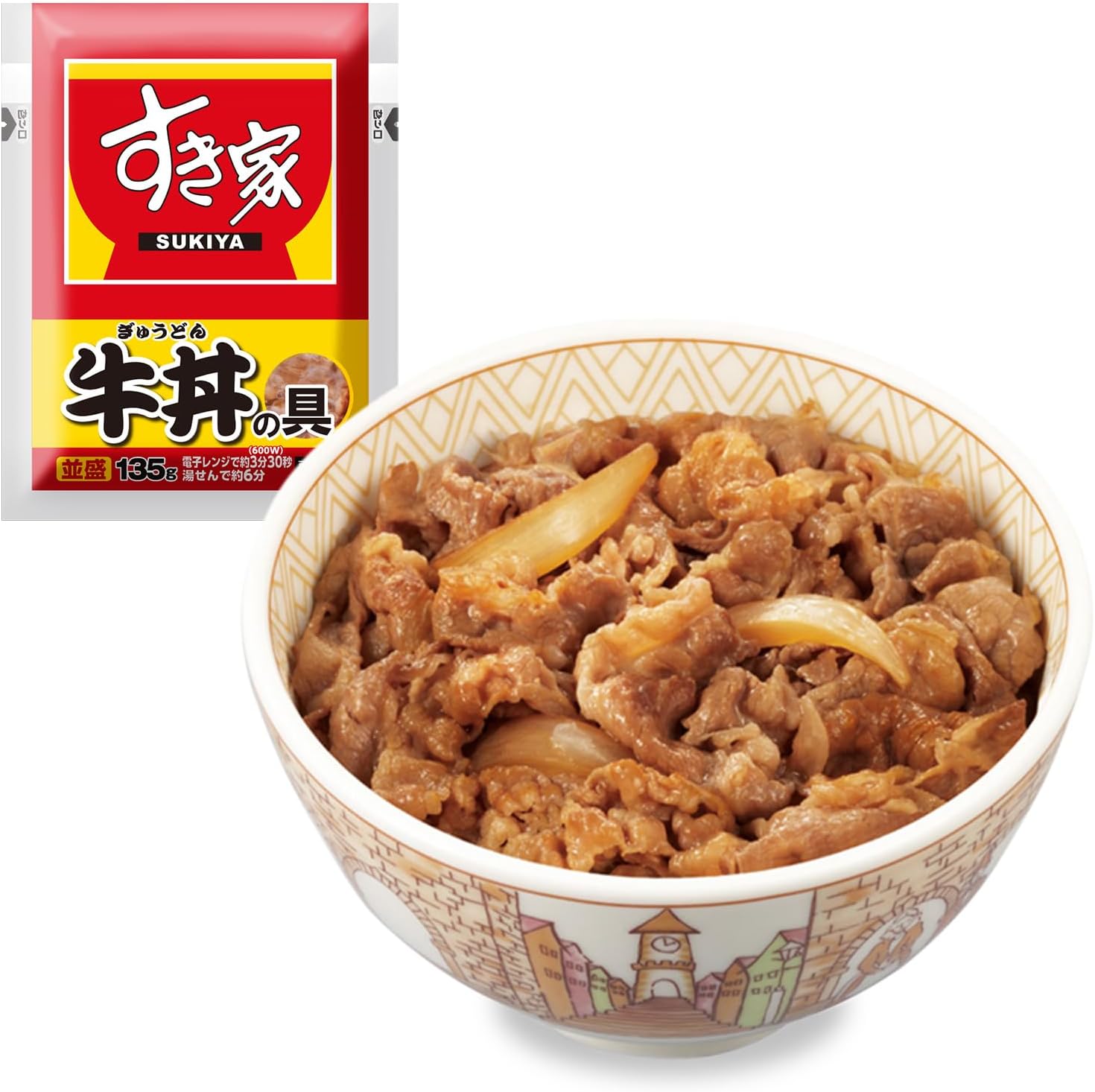 すき家 牛丼の具 10パック (135g×10) 並盛 冷凍食品