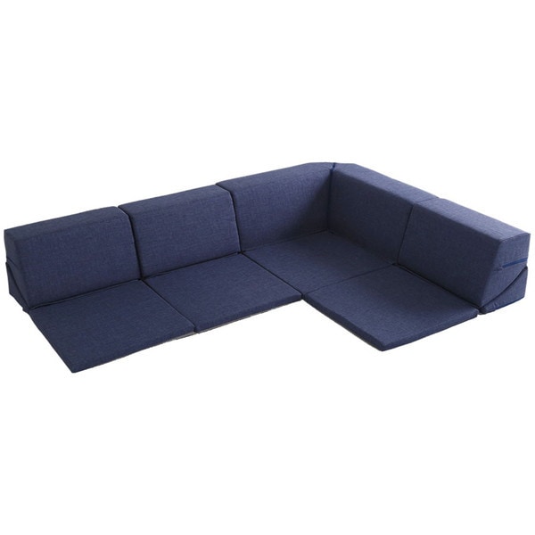 ホームテイスト SH-07-RCLS 組み合わせ自由 国産 コーナーローソファ フロアタイプ Linum-リナム- ネイビー メーカー直送