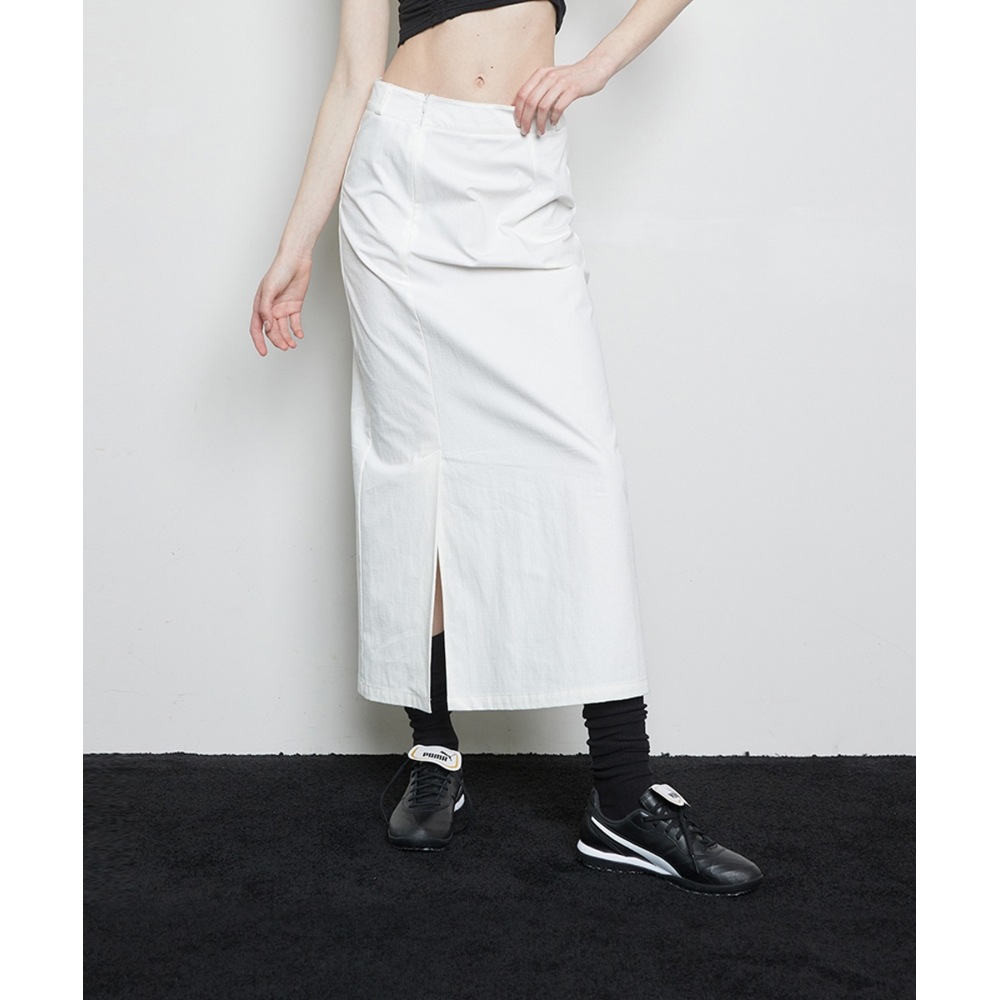 LARTIGENT L3 ナイロンスリットスカート(ホワイト)