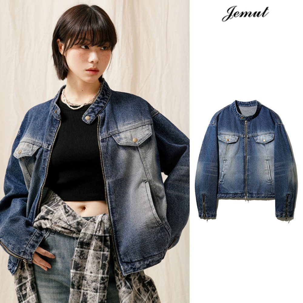 [JEMUT] Vintage Washing Denim Jacket