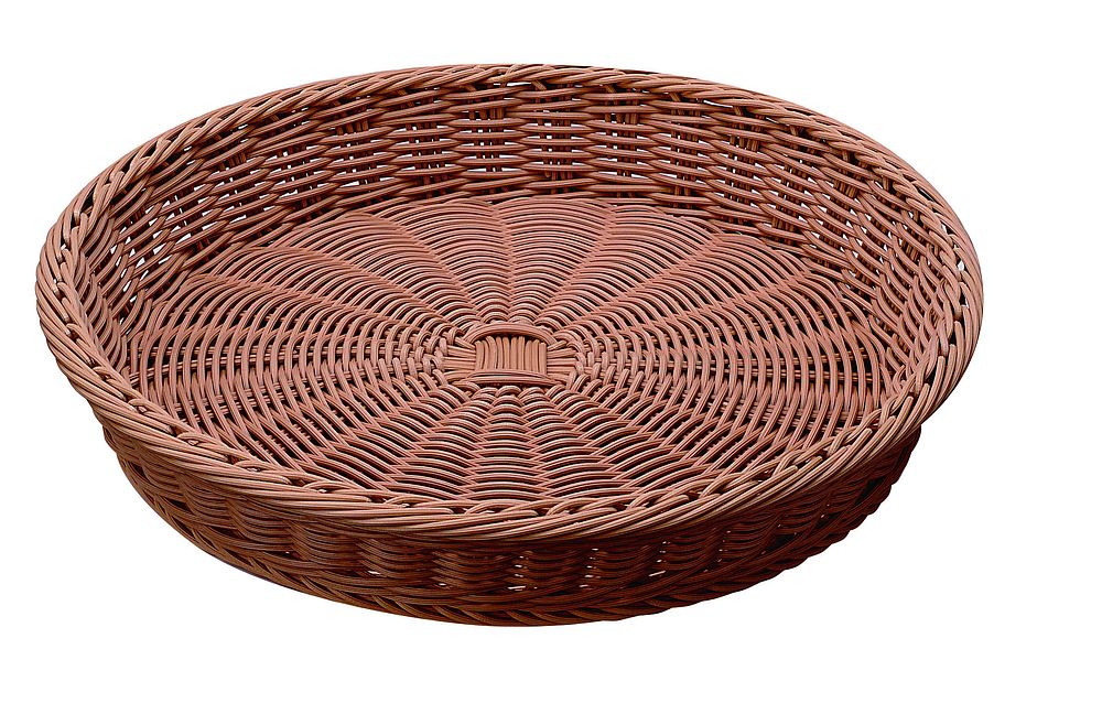 （まとめ買い）トーダイ PPラタン ベーカリーバスケット 丸型37型BB-602-BR ブラウン [x3]