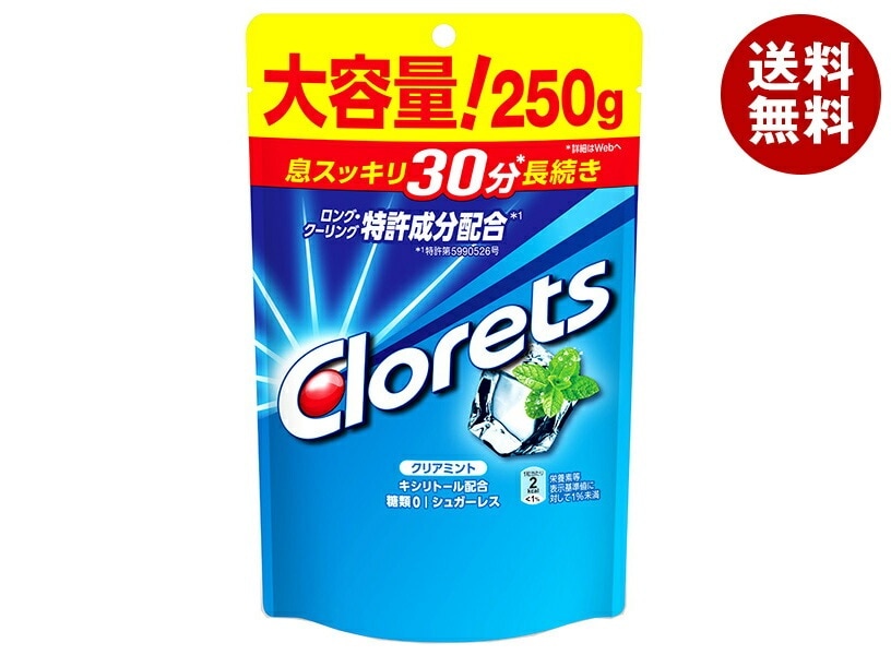 モンデリーズジャパン クロレッツ XPクリアミント スタンドパウチ 250g＊6袋入