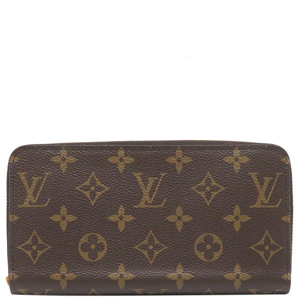 ルイヴィトン LOUIS VUITTON 長財布 ジッピー ウォレット モノグラムキャンバス モノグラム ゴールド金具 茶 ラウンドファスナー M42616 RFID 【箱】【中古】