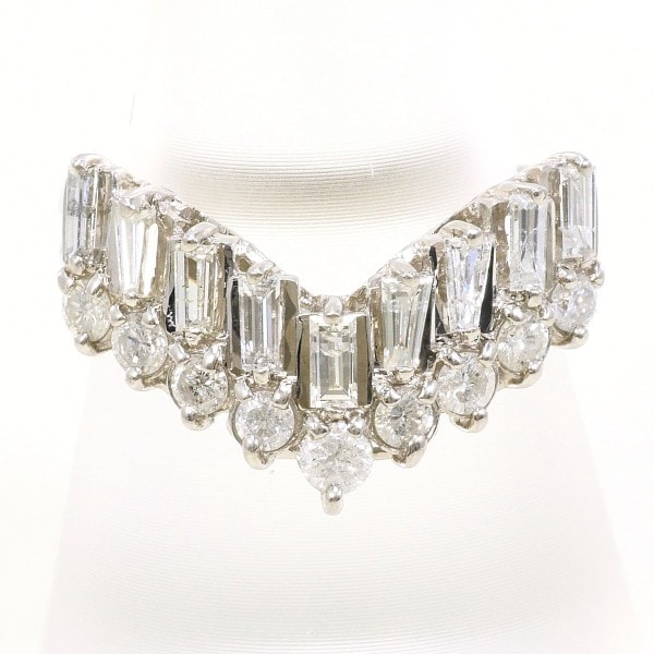 PT900 リング 11.5号 ダイヤ 1.00 カード鑑別書 中古