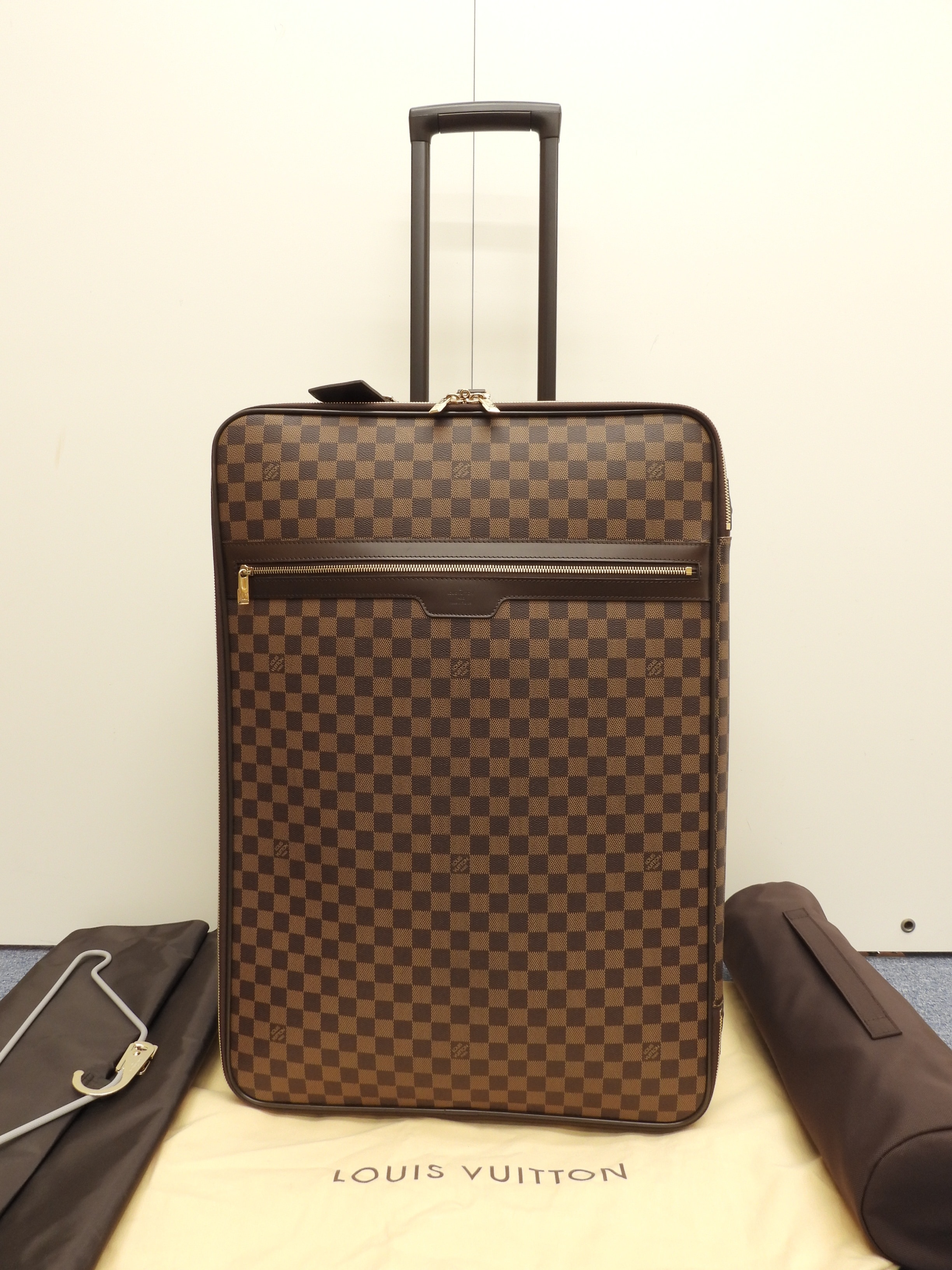 ペガス65 N23247 ダミエ トロリーバッグ 旅行用キャリーバッグ 極美品@SP4099