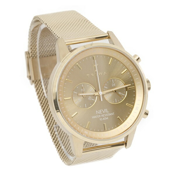 トリワ 時計 メンズ レディース ユニセックス 腕時計 手表 ネヴィル クロノグラフ ゴールド ステンレス NEST104:2-ME021313 誕生日プレゼント ポイント消化